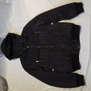 Dior Homme 2008 Tweed Zip Hooded Bomber Jacket
